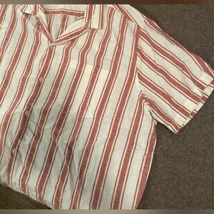 Men’s big and tall stripped button down shirt